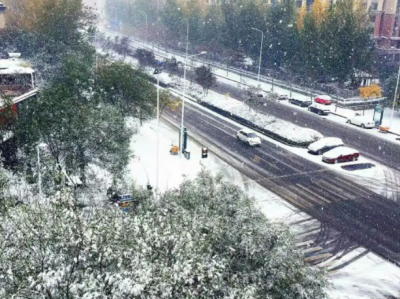 河南驻马店下雪了